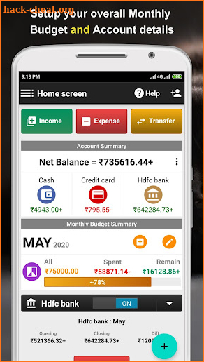 Monthly Expenses: Manage Money screenshot