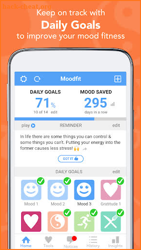 Moodfit - Tools & Insight to Shape Up Your Mood screenshot