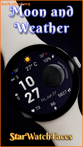 Moon & Weather watchface screenshot