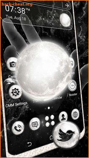 Moon Black Launcher Theme screenshot