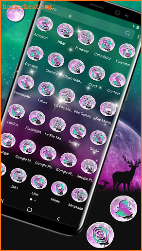 Moon Galaxy Nebula Theme screenshot