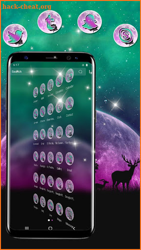 Moon Galaxy Nebula Theme screenshot