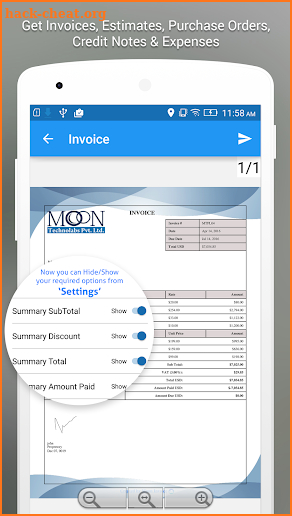 Moon Invoice - Easy Invoicing & Accounting App screenshot