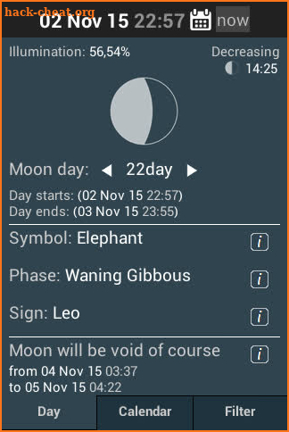 Moon Organizer screenshot