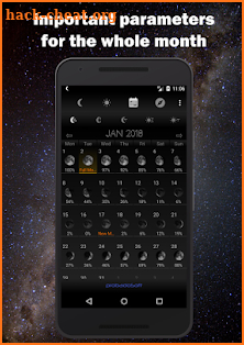 Moon Phase Calendar screenshot