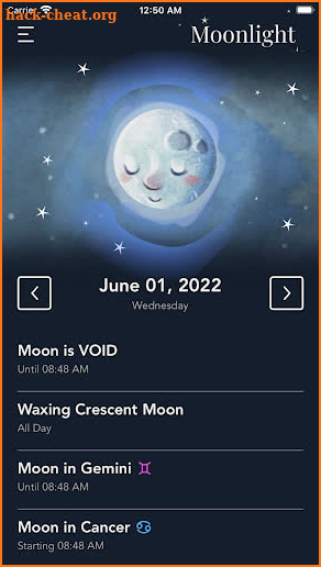 Moonlight - Phases of the Moon screenshot