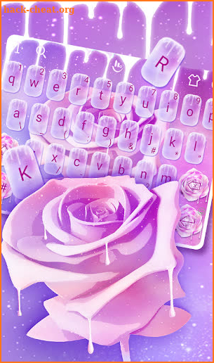 Moonlight Sweet Rose Keyboard Theme screenshot