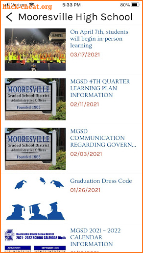 Mooresville High School screenshot