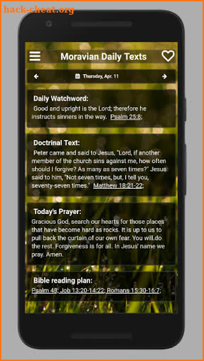Moravian Daily Texts 2022 screenshot