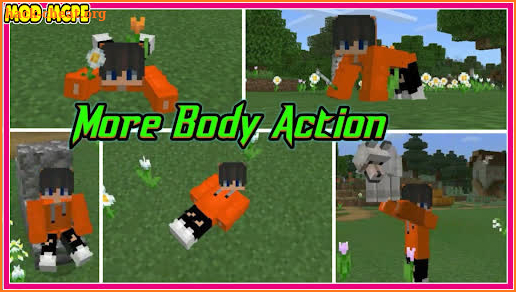 More Body Actions Mod for MCPE screenshot