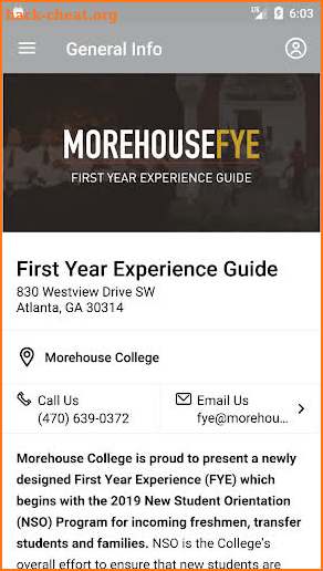Morehouse Guide screenshot