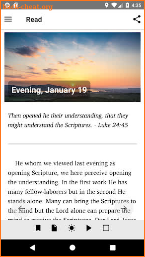 Morning and Evening by Charles Spurgeon screenshot
