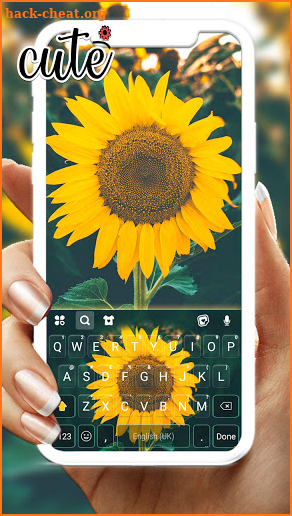 Morning Sunflower Keyboard Background screenshot