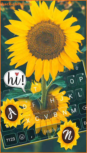 Morning Sunflower Keyboard Background screenshot
