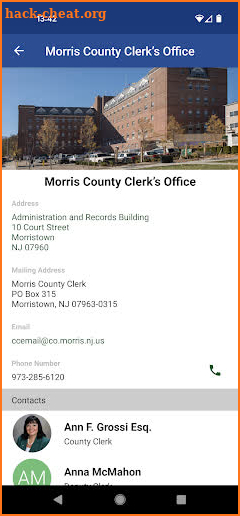 Morris County Clerk’s Office screenshot