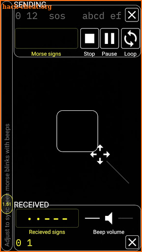 Morse Chat Simple easy text Light Blinks screenshot