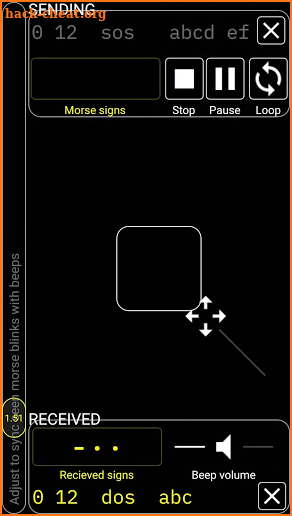 Morse Chat Simple easy text Light Blinks screenshot