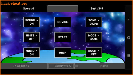 Morse Code Defender TX game screenshot