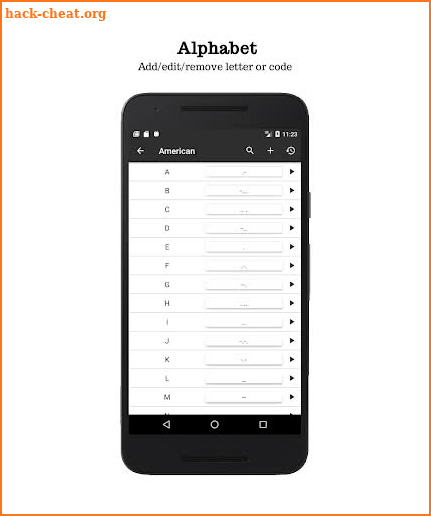Morse Translator - Morse Code & Editable Alphabet screenshot