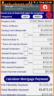 Mortgage Home Loan Payment Calculator Free screenshot