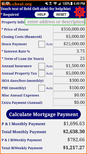 Mortgage Home Loan Payment Calculator Pro screenshot
