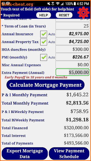Mortgage Home Loan Payment Calculator Pro screenshot