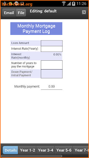 Mortgage Payment Tracker screenshot