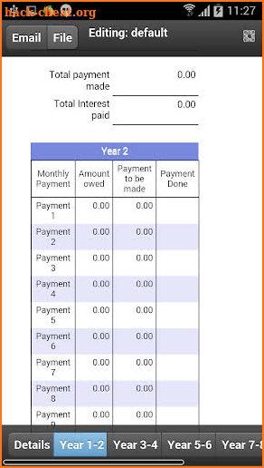 Mortgage Payment Tracker screenshot