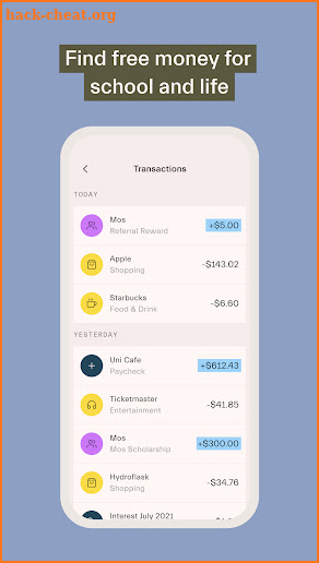 Mos - Banking for students screenshot