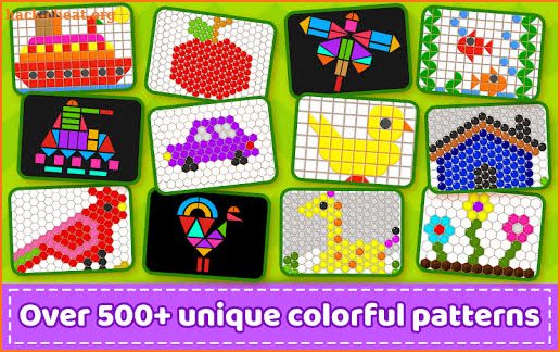 Mosaic Puzzles Art Game - Block Beads & Hex Puzzle screenshot