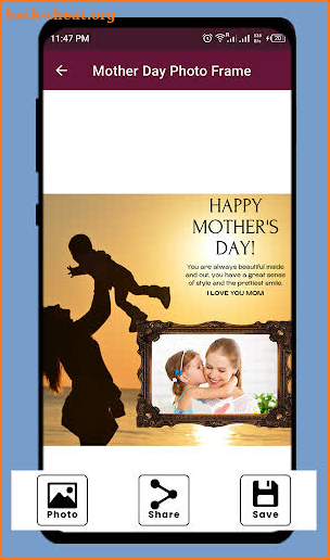 Mother Day photo Frame screenshot