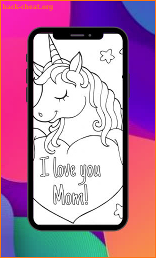 Mothers Day Card Coloring screenshot