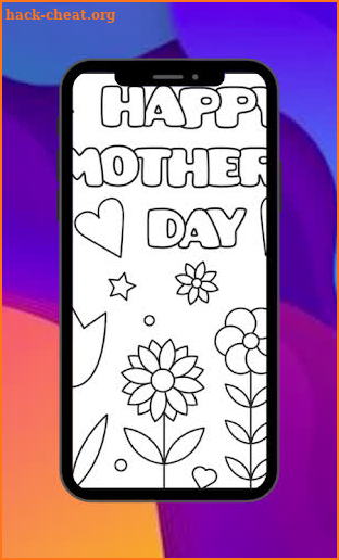 Mothers Day Card Coloring screenshot