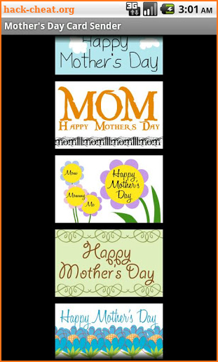 Mother's Day Card Sender screenshot