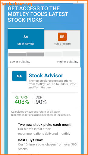 Motley Fool - Stock Advisor screenshot