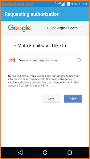 Moto Email screenshot