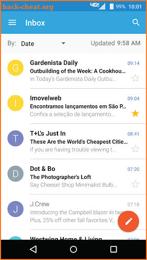 Moto Email screenshot