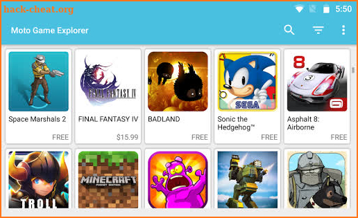Moto Game Explorer screenshot