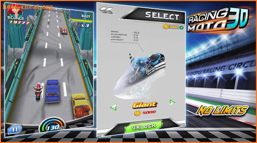 Moto Racing 3D Game screenshot
