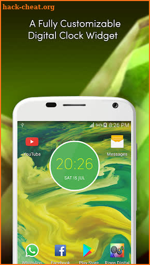 Moto Z2 Play Digital Clock Widget Unlocked screenshot
