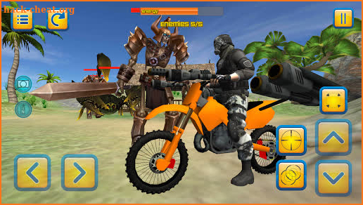Motorbike Beach Fighter 3D - Shooting Game screenshot