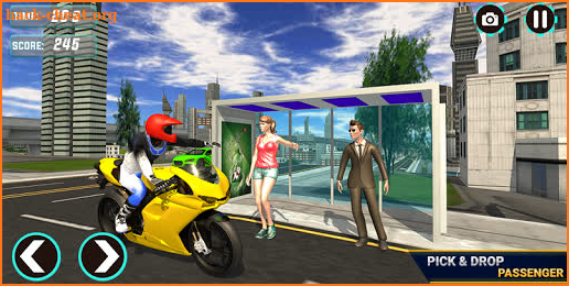 MotorBike Taxi Simulator -Tourist Bike Driver 2019 screenshot