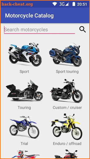 Motorcycle Catalog screenshot