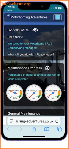 Motorhome & RV Manager App screenshot