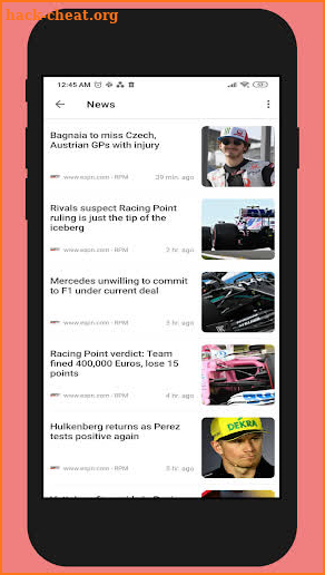 Motorsports news 365 screenshot