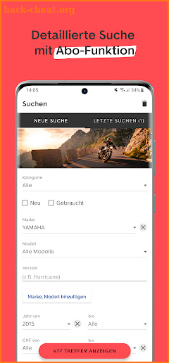 MotoScout24 Schweiz screenshot