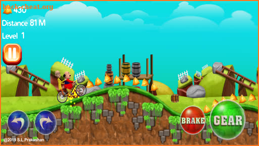 Motu Patlu Cartoon Hills Biking Game screenshot