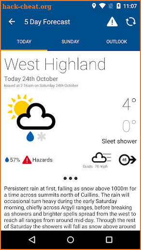 Mountain Weather UK screenshot