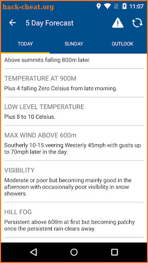 Mountain Weather UK screenshot