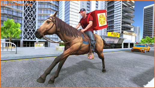 Mounted Horse Pizza Delivery: Fast Food games screenshot